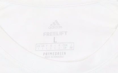 Adidas Men's White Freelift Primegreen T-Shirt Size L