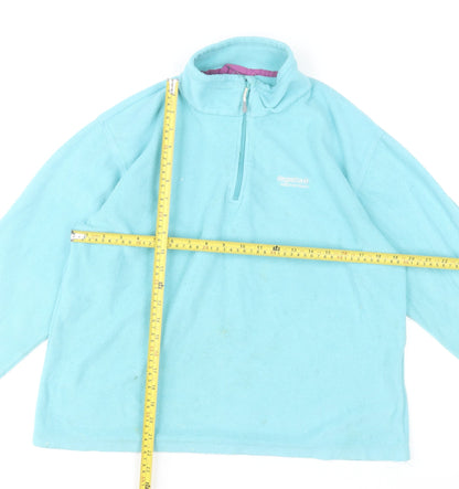 Regatta Women's Blue Fleece 1/4 Zip Pullover Sweatshirt UK 16