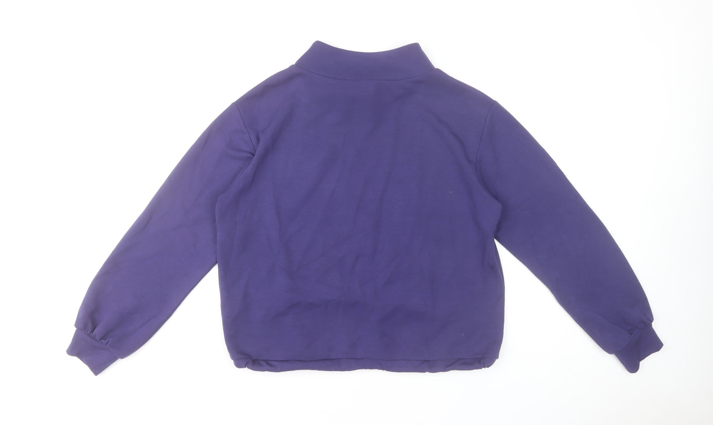 Monari Women Purple Size 12 Modal Blend Pullover Sweatshirt