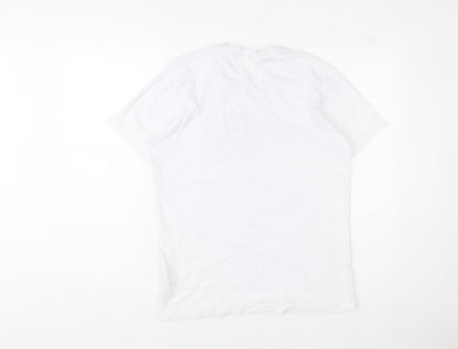 Mens UK Size S adidas White  T-Shirt