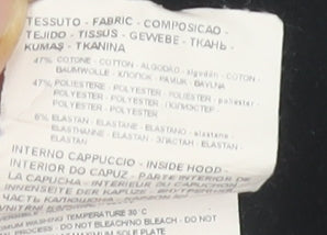 Emporio Armani EA7 Boys Black Full Zip Hoodie L 15-16 Years Logo Design