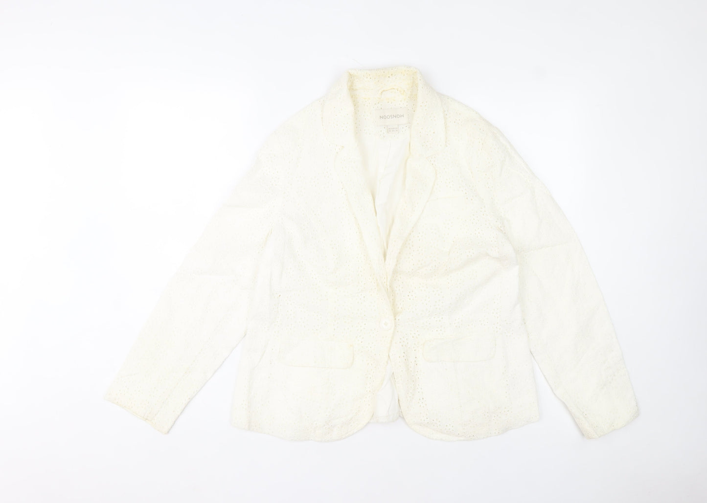 Womens UK Size 16 Monsoon Ivory Basic Jacket