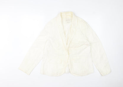 Womens UK Size 16 Monsoon Ivory Basic Jacket