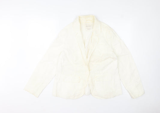 Womens UK Size 16 Monsoon Ivory Basic Jacket