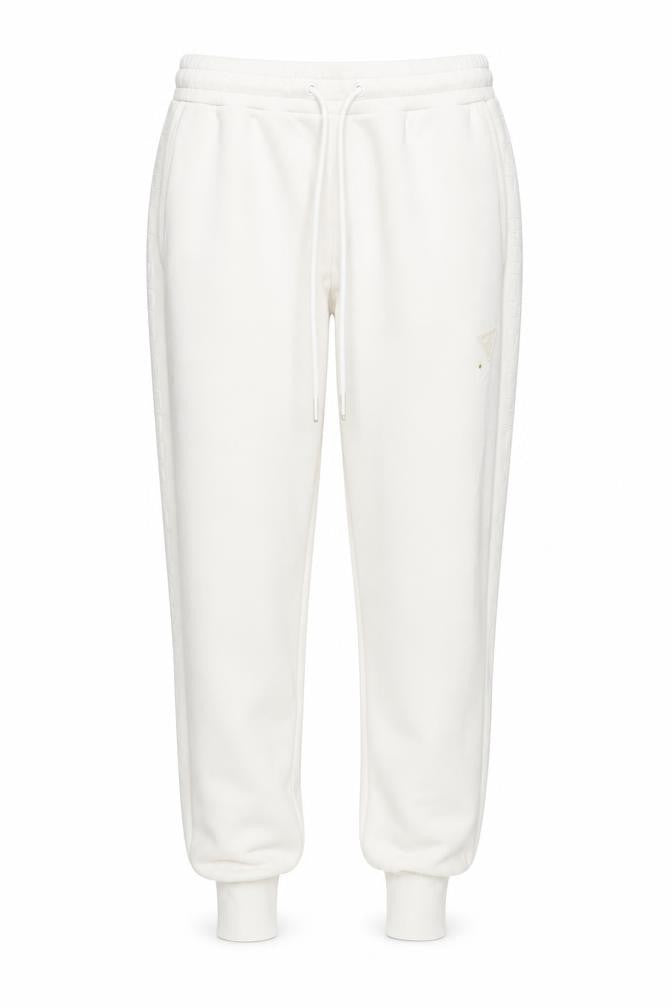 Womens UK Size S GUESS Regular Fit Jogger White Trousers