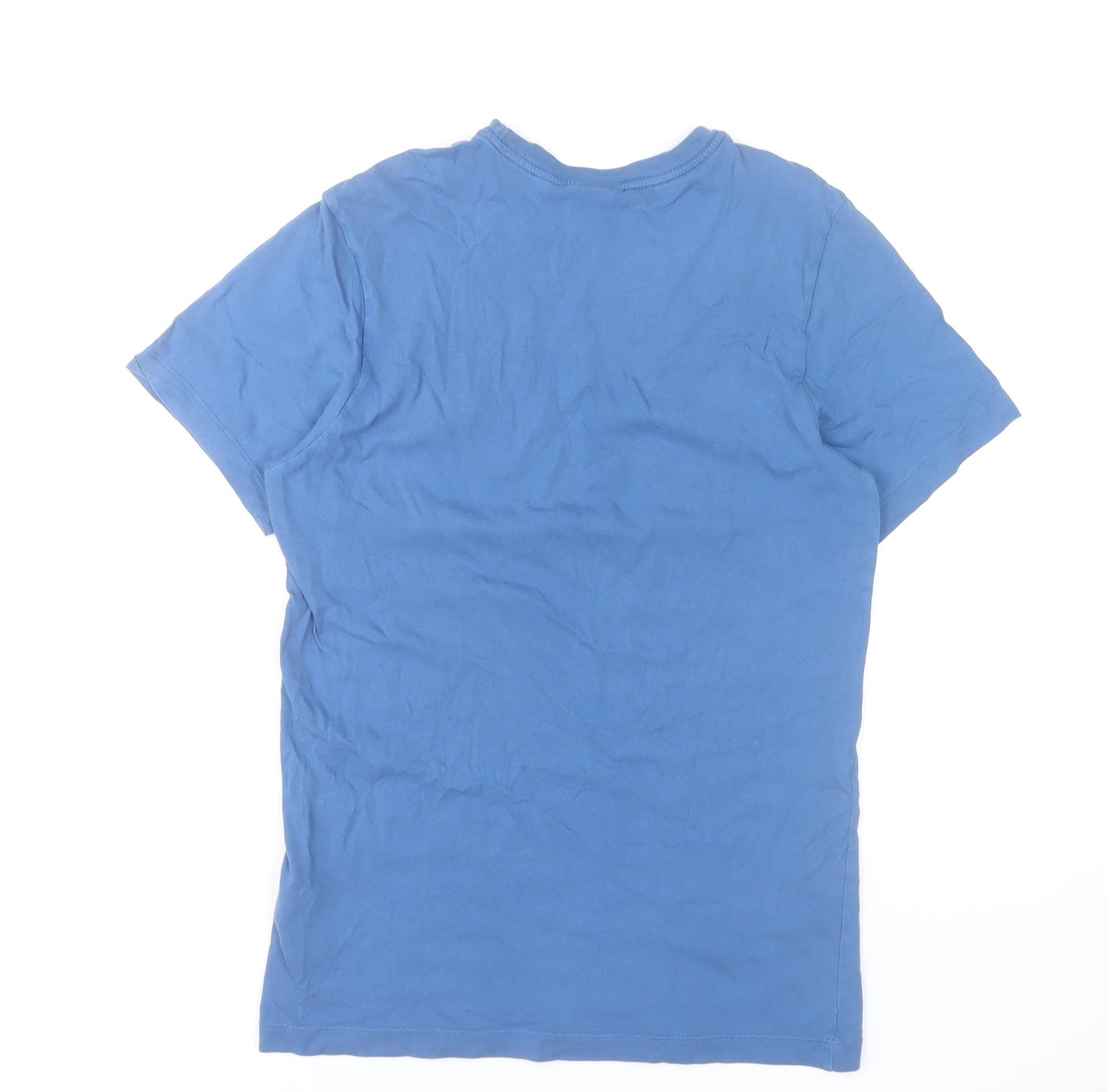 Nike Men's Blue Crew Neck Cotton Short Sleeve T-Shirt Size S