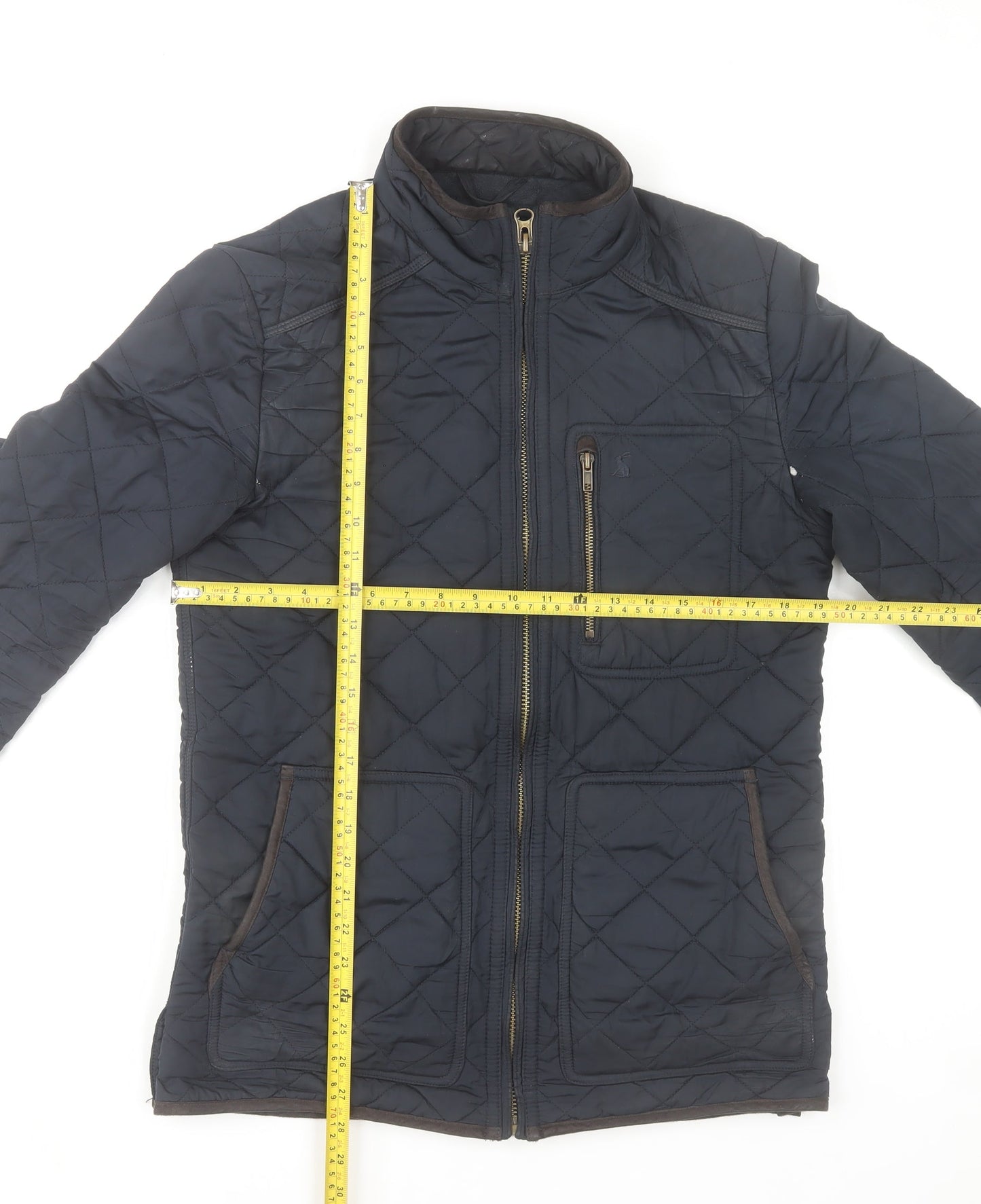 Womens UK Size S Joules Blue Quilted Coat