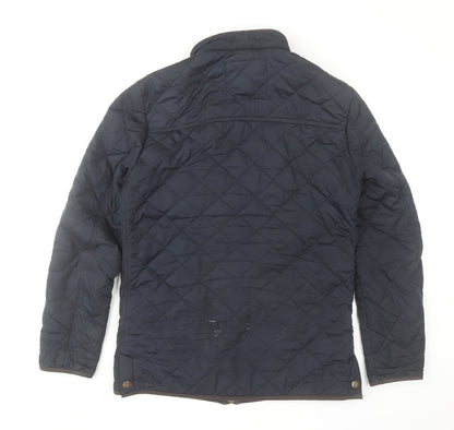 Womens UK Size S Joules Blue Quilted Coat