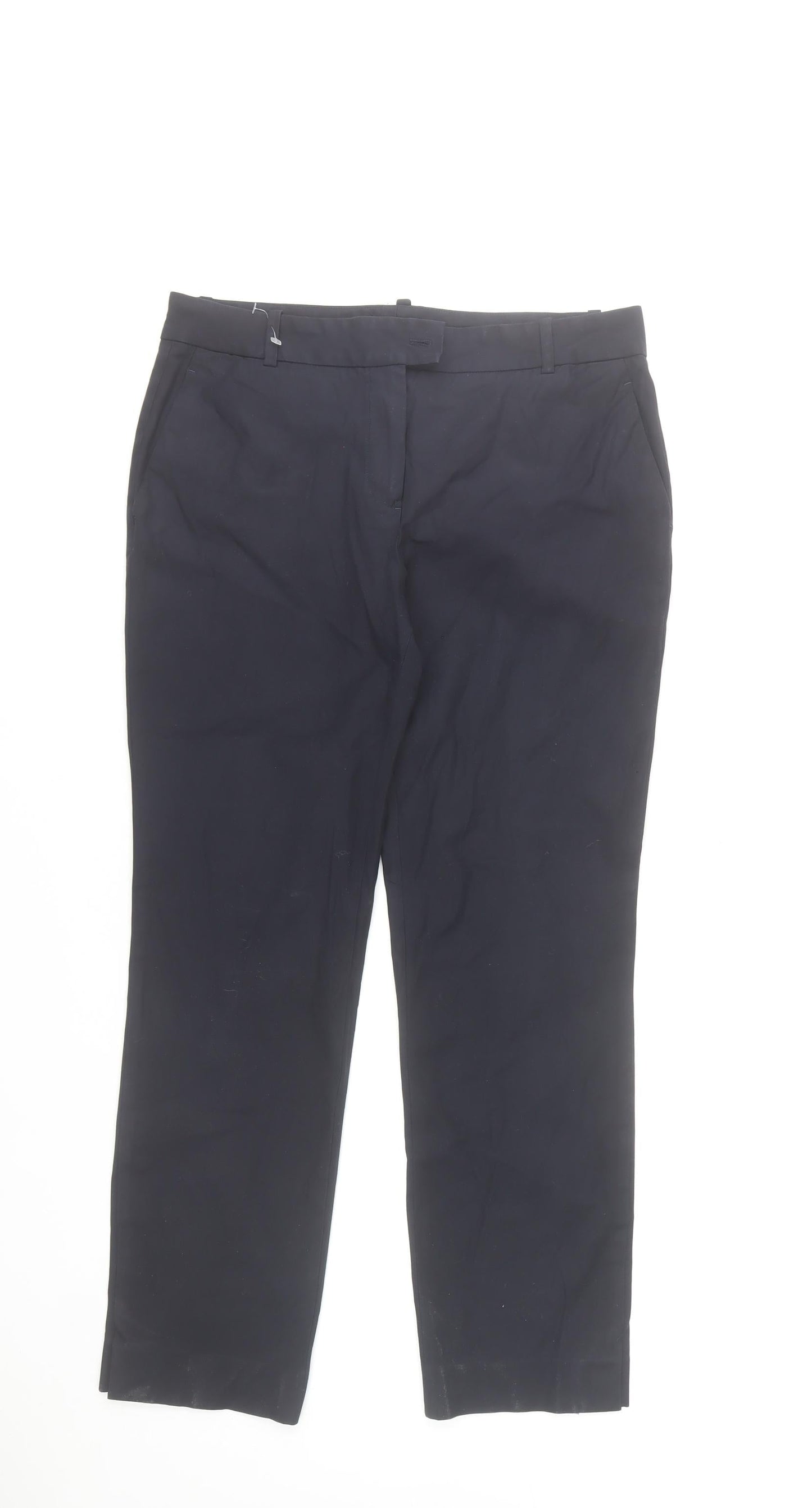 Massimo Dutti Men's Black Slim Fit Chino Trousers Size M