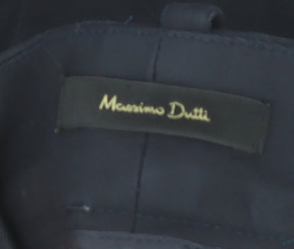 Massimo Dutti Men's Black Slim Fit Chino Trousers Size M
