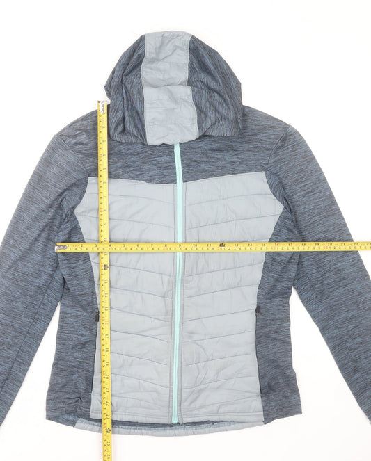 Dare 2B Women's Blue Hooded Puffer Jacket Size 10 Lightweight Outdoor