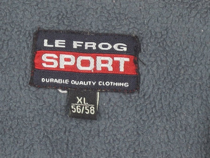 Le Frog Sport Men's Red Fleece Sweatshirt XL 1/4 Zip High Neck