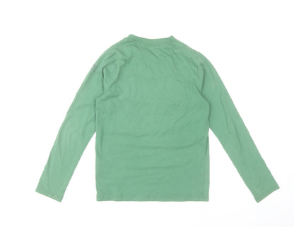 Abercrombie Kids Boys Green Long Sleeve Logo T-Shirt 9-10 Years