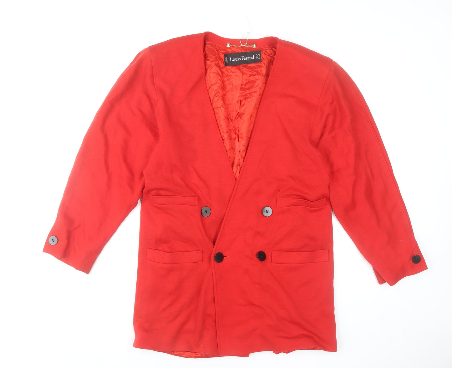 Womens UK Size 10 Louis Féraud Red Blazer