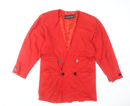 Womens UK Size 10 Louis Féraud Red Blazer