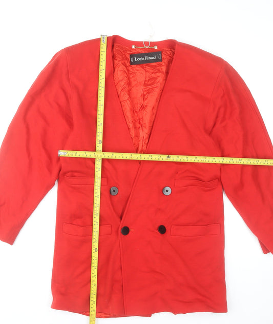 Womens UK Size 10 Louis Féraud Red Blazer