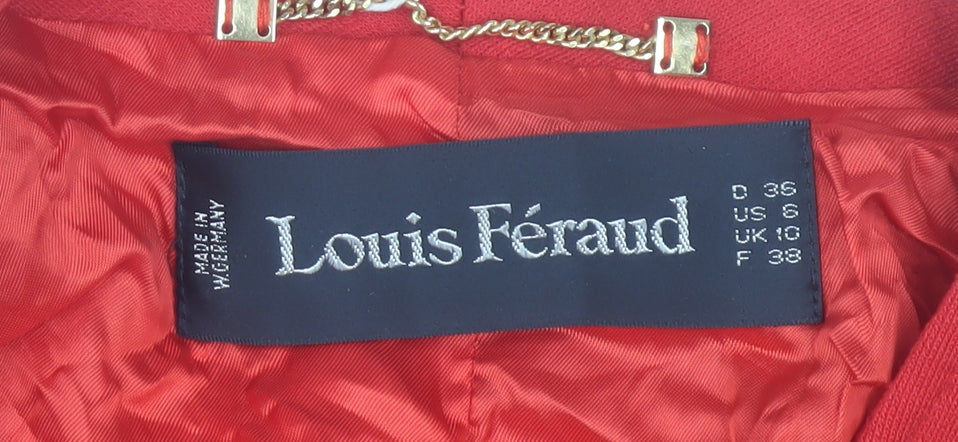 Womens UK Size 10 Louis Féraud Red Blazer