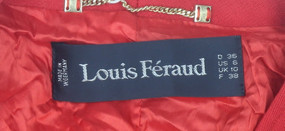 Womens UK Size 10 Louis Féraud Red Blazer