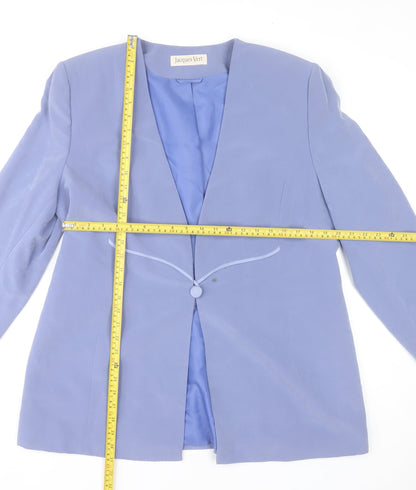 Jacques Vert Women’s Blue Polyester Lined Blazer Jacket Size 18