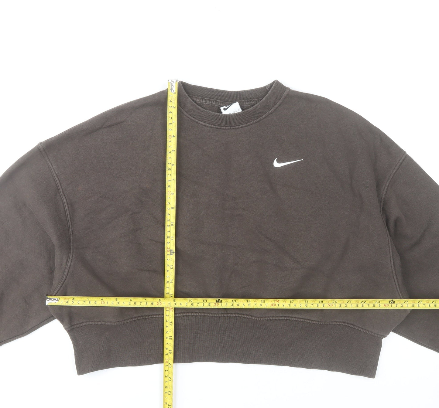 Nike Women's Brown XS Pullover Sweatshirt Cotton Blend Crew Neck