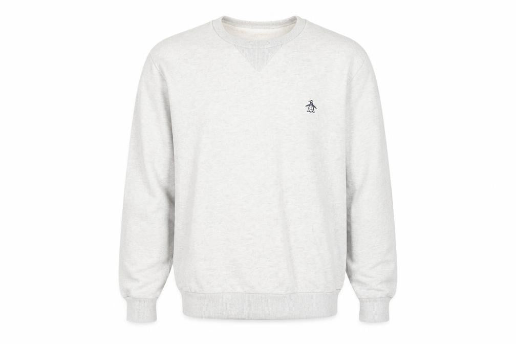 Original Penguin Mens Grey Crew Neck Sweatshirt Size M Cotton Blend
