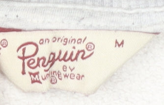 Original Penguin Mens Grey Crew Neck Sweatshirt Size M Cotton Blend