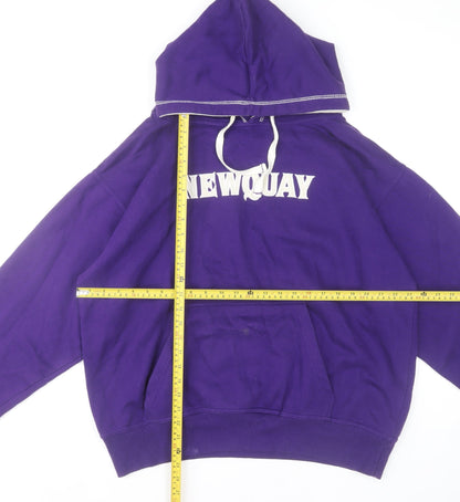 No Worries Women Purple NEWQUAY Lifeguard Pullover Hoodie Size L