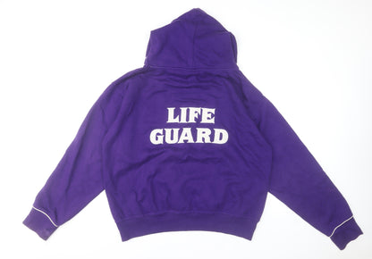 No Worries Women Purple NEWQUAY Lifeguard Pullover Hoodie Size L