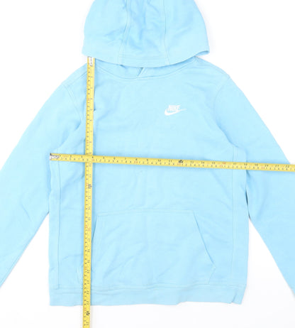 Nike Girls Blue Pullover Fleece Hoodie XL 14-15 Years Hooded Sweatshirt