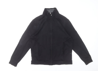 Mens UK Size M HUGO BOSS Black Full Zip Sweatshirt