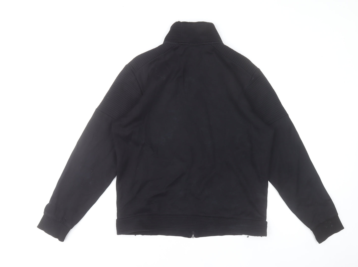 Mens UK Size M HUGO BOSS Black Full Zip Sweatshirt