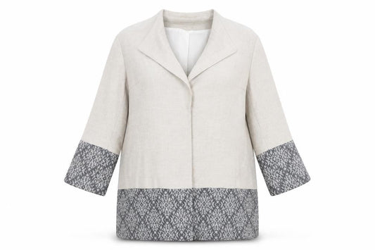 Marks and Spencer Women’s Beige Geometric Wool Blend Mid-Length Coat UK 20