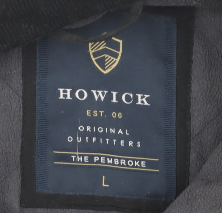 Howick Men's Black Quilted Jacket L The Pembroke Outdoor Coat