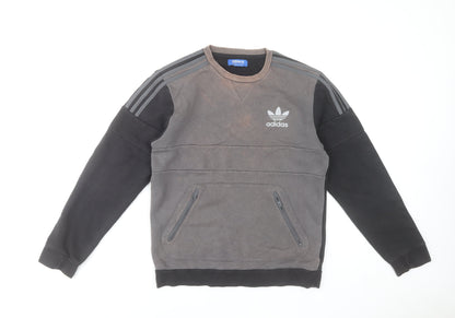 Mens UK Size S adidas Grey Pullover Sweatshirt