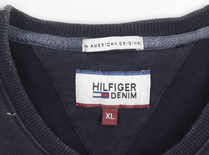 Tommy Hilfiger Denim Men's Navy XL Crew Neck Sweatshirt