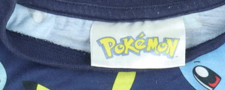 Pokémon Boys Blue Graphic T-Shirt Pikachu Print 5-6 Years Short Sleeve