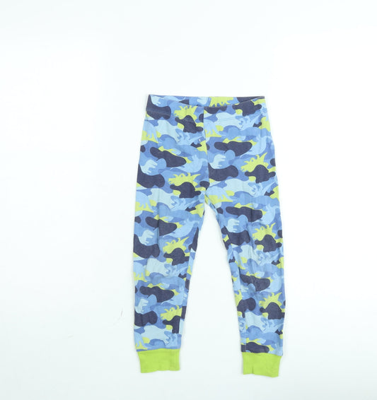 Dunnes Stores Boys Blue Camouflage Dinosaur Pyjama Pants 5-6 Years
