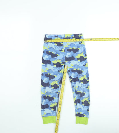 Dunnes Stores Boys Blue Camouflage Dinosaur Pyjama Pants 5-6 Years