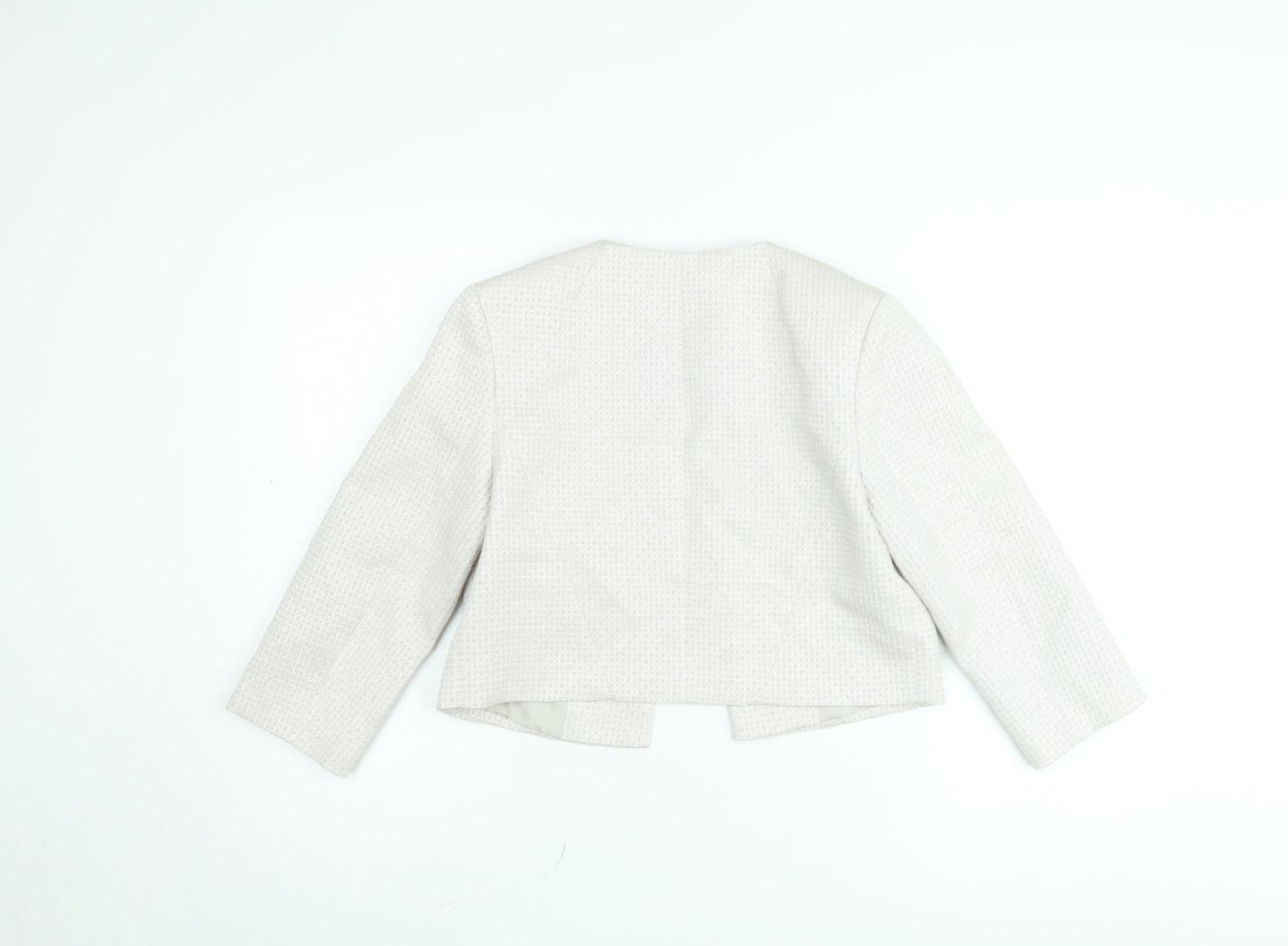 Fenn Wright Manson Women's Ivory Cropped Bouclé Jacket Size 10