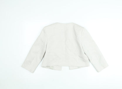 Fenn Wright Manson Women's Ivory Cropped Bouclé Jacket Size 10