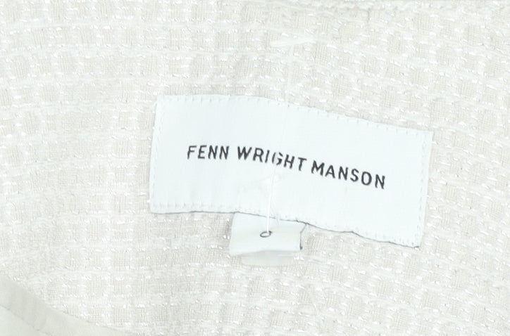 Fenn Wright Manson Women's Ivory Cropped Bouclé Jacket Size 10