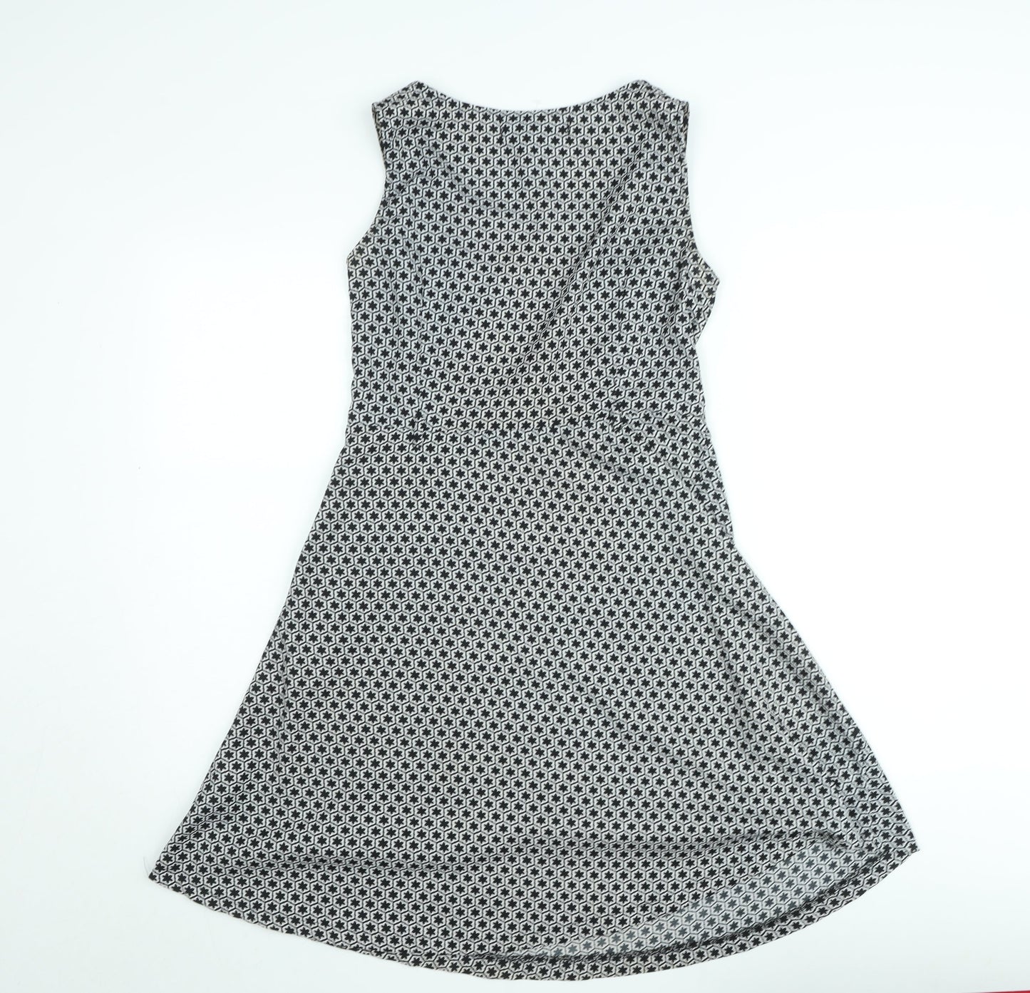 Hela Loves London Womens Black Geometric A-Line Dress Size 12