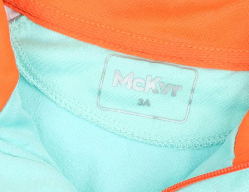 McKvr Boys Blue 3-4 Years 1/4 Zip Sports Sweatshirt