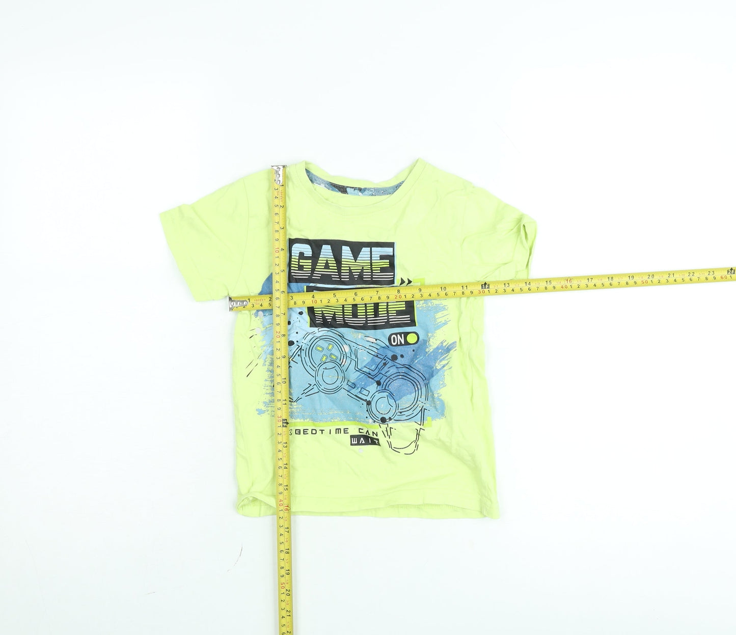 Dunnes Stores Boys Yellow Graphic Gaming Print T-Shirt 5-6 Years