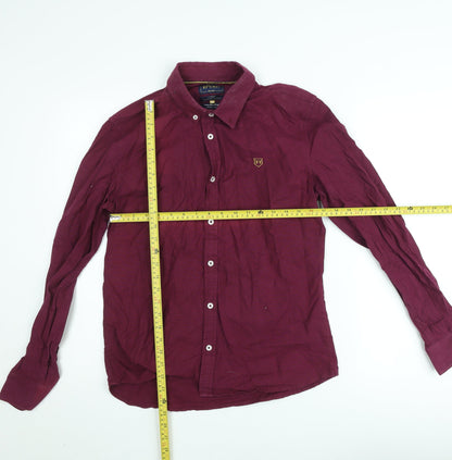 XV Kings Men's Red Long Sleeve Button-Up Shirt Size M Regular Fit Cotton