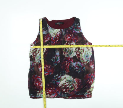 Vila Joy Women's Multicoloured Floral Chiffon Sleeveless Blouse L