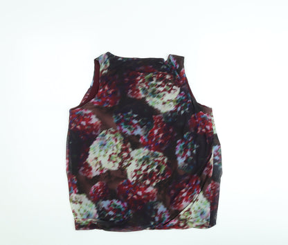 Vila Joy Women's Multicoloured Floral Chiffon Sleeveless Blouse L