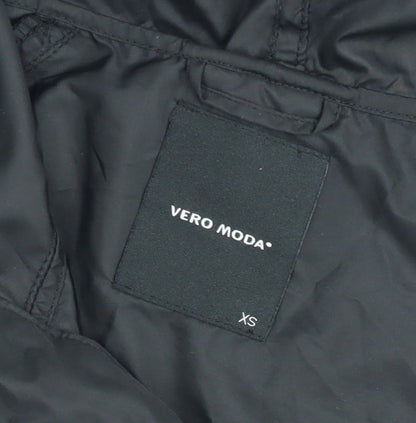 Vero Moda Women's Black XS Hooded Anorak Jacket Lightweight