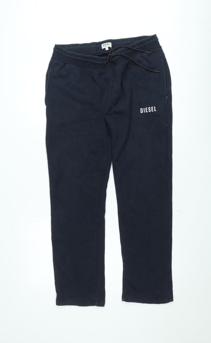 Diesel Men's Black Jogger Sweatpants L Regular Fit Activewear Trousers
