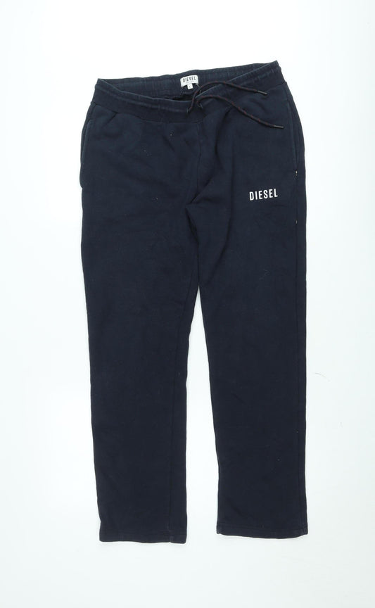Diesel Men's Black Jogger Sweatpants L Regular Fit Activewear Trousers